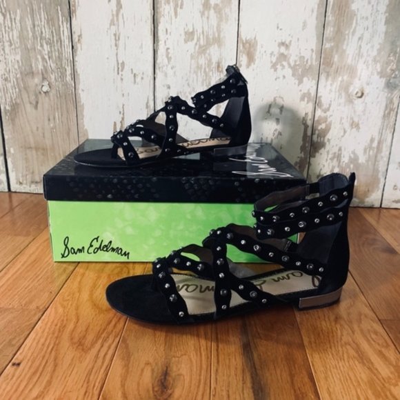 Sam Edelman Shoes - Sam Edelman Daya Black Studded Sandal Size 7.5M
